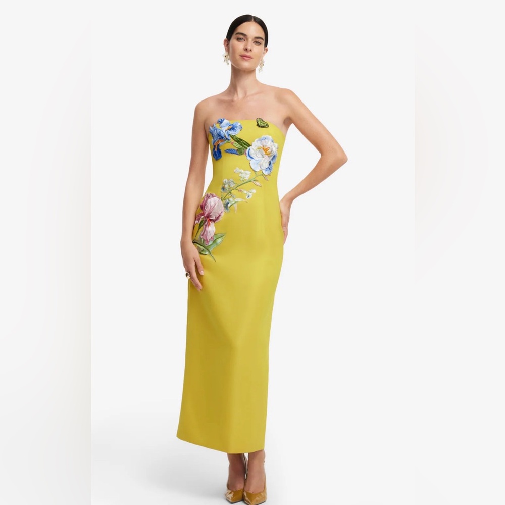 Leo Lin Appliqué Floral Bustier Maxi Dress - Picture 2 of 11